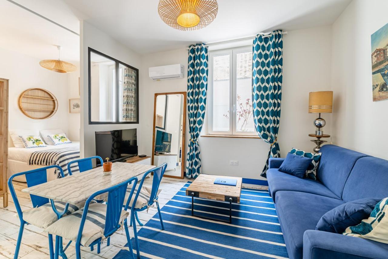 Studio Bleu 29M2, 120M Vieux-Port , Clim ,Wifi, Acces Autonome Avec Code Marseille Exteriér fotografie