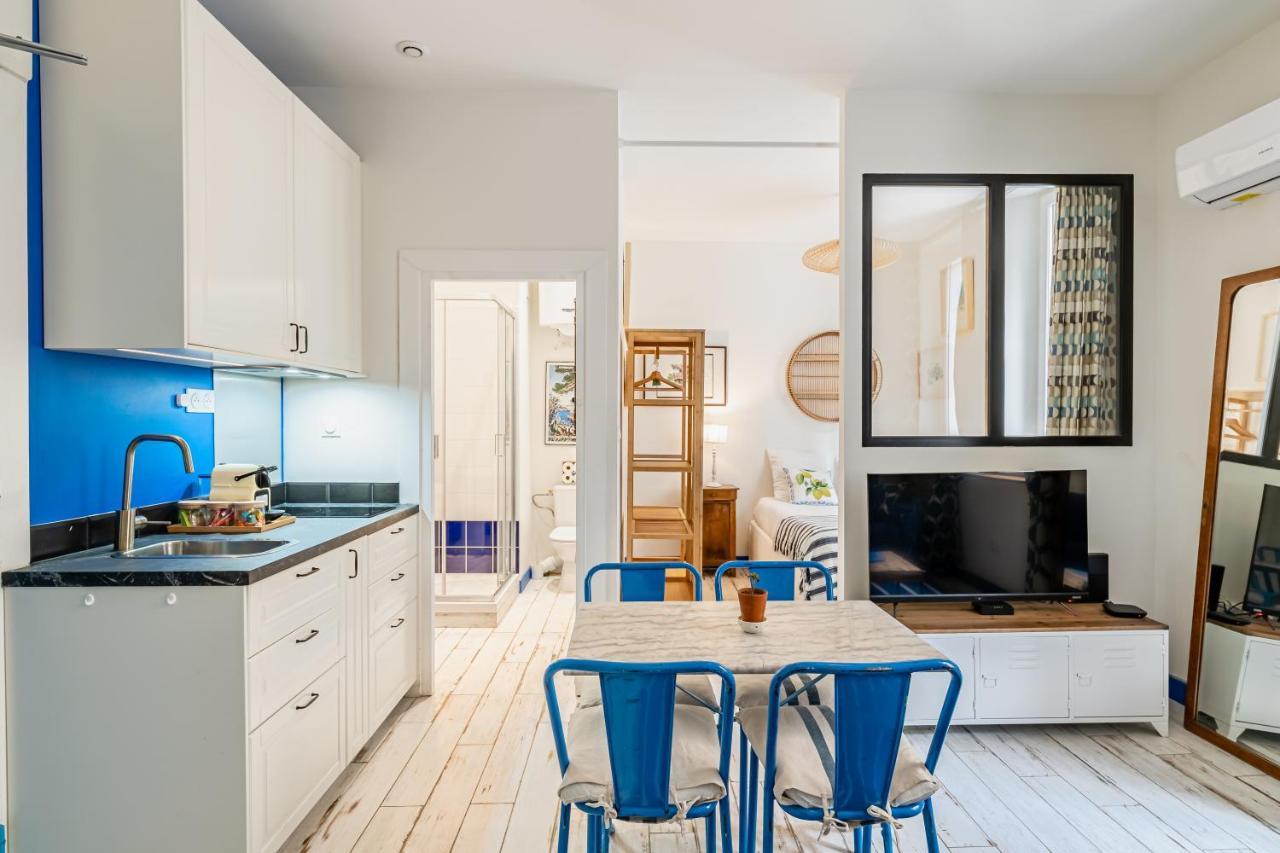 Studio Bleu 29M2, 120M Vieux-Port , Clim ,Wifi, Acces Autonome Avec Code Marseille Exteriér fotografie